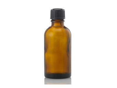 Glasflaske brun, 50 ml., Urtegaarden