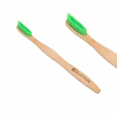 Tandbørste t/voksen medium, grøn, Suztain