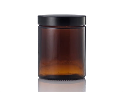 Glaskrukke brun, 180 ml., Urtegaarden