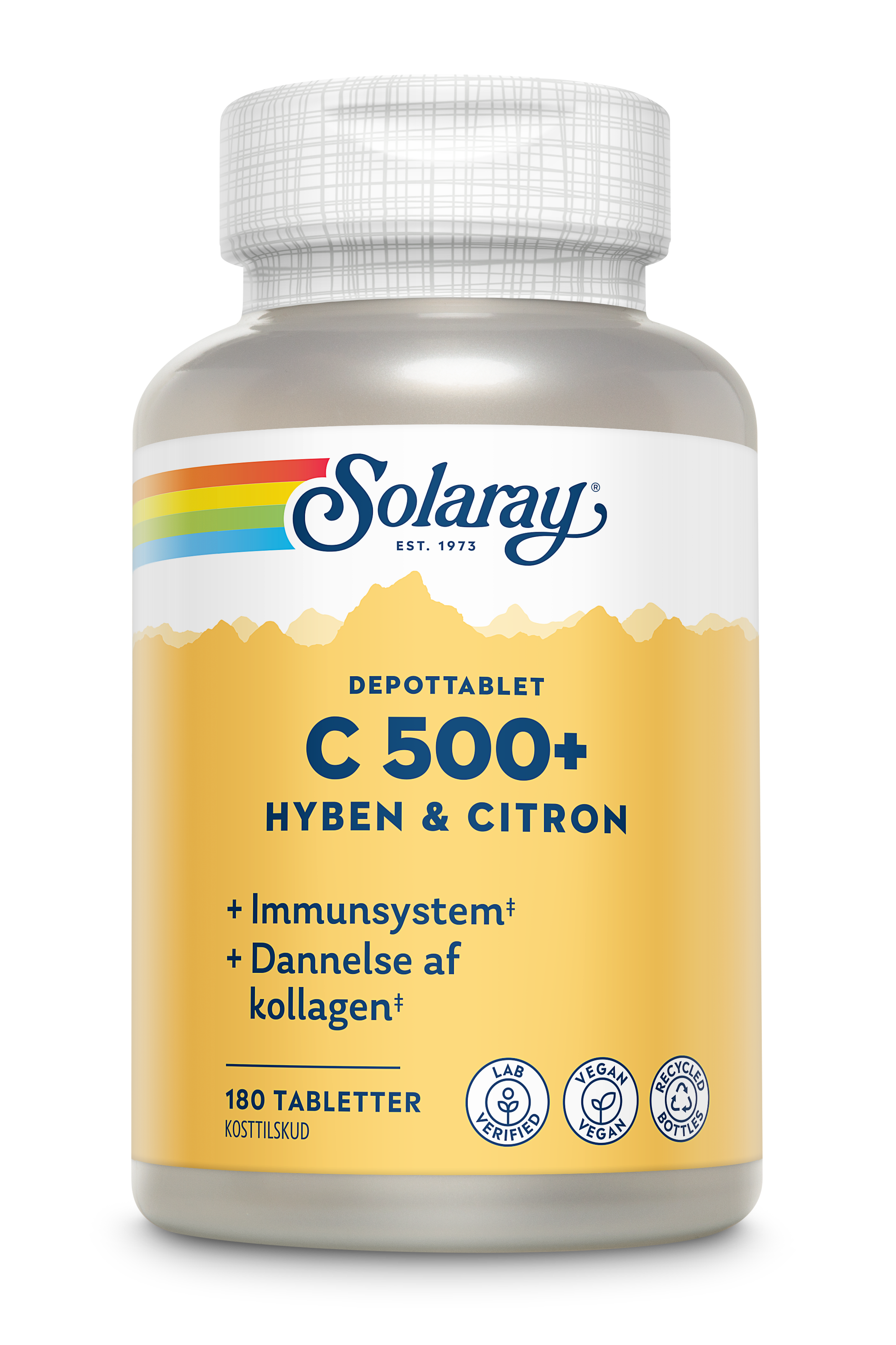 C-vitamin C500+ hyben & citron, 180 tab., Solaray