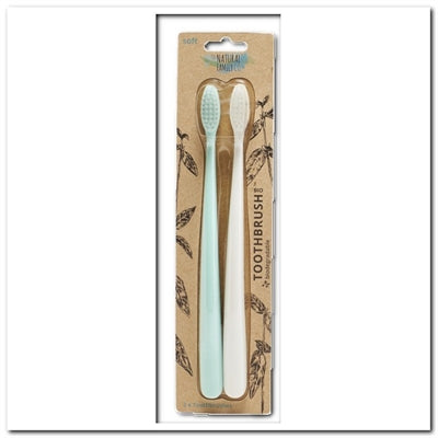 Tandbørster 2-pak, soft, The Natural Family Co,