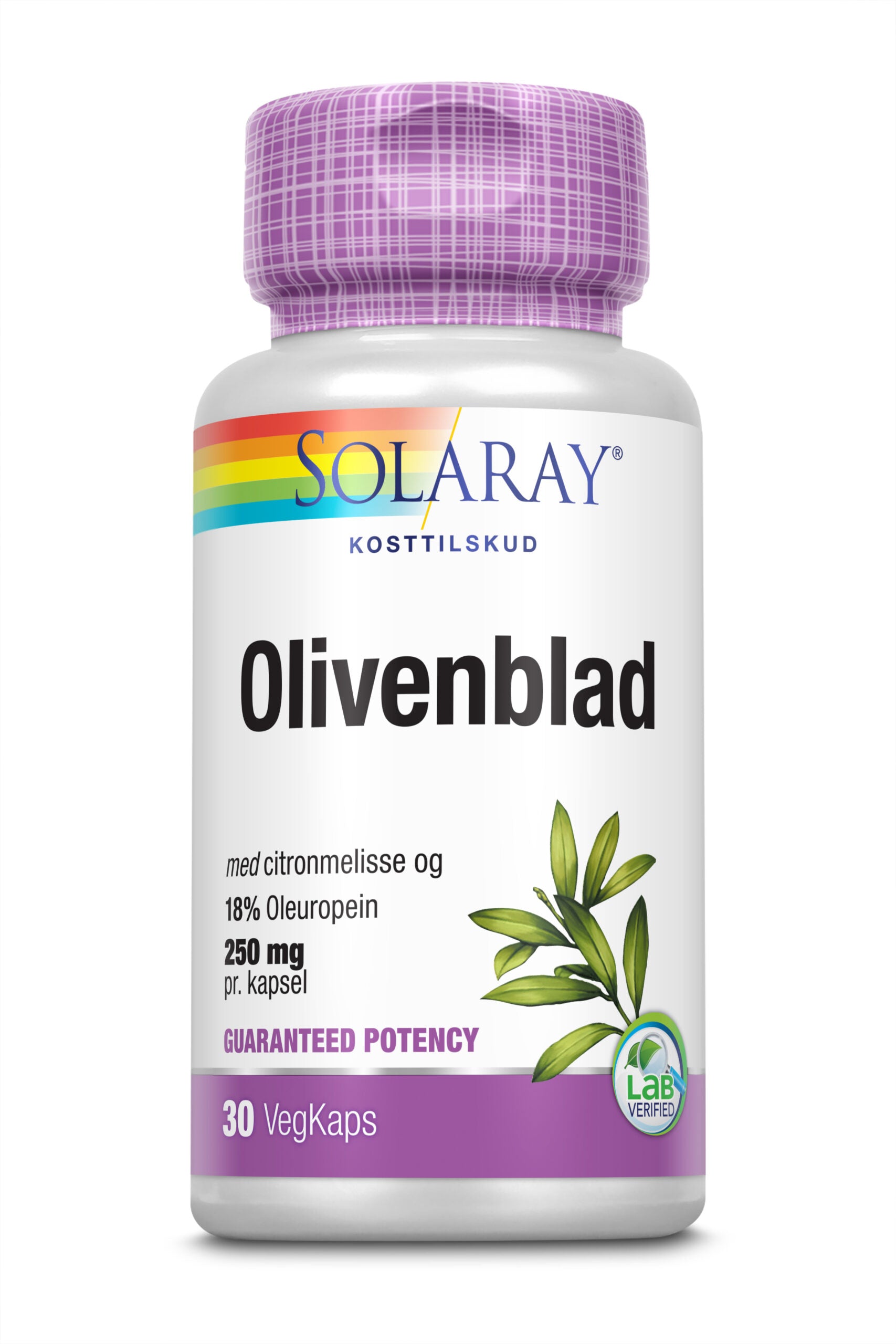 Olivenblad, 30 kap., Solaray