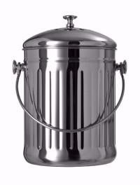 Kompostspand i rustfrit stål m/kulfilter, Pulito