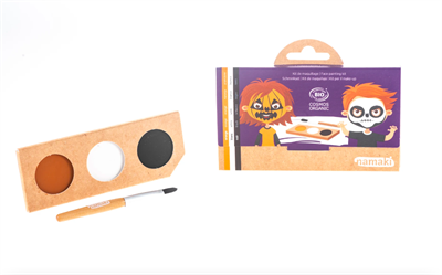 Ansigtsmaling, 3 farver, Græskar & Skelet, Namaki