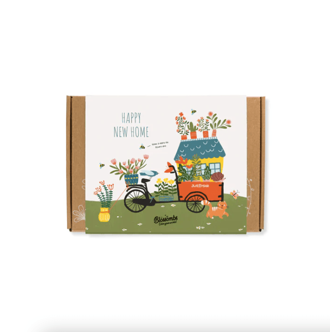 Blomsterfrø, Lille gaveboks, Happy New Home, Blossombs