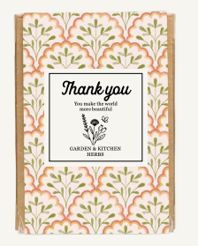 Blomsterfrø, Mini gaveboks, Thank you, Blossombs