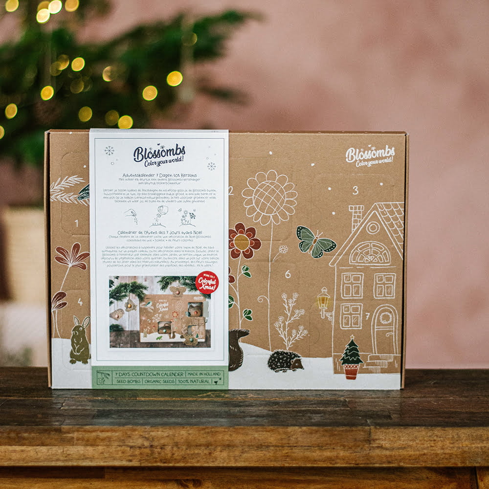 Julekalender med frøbømber, 7 dage, Blossombs