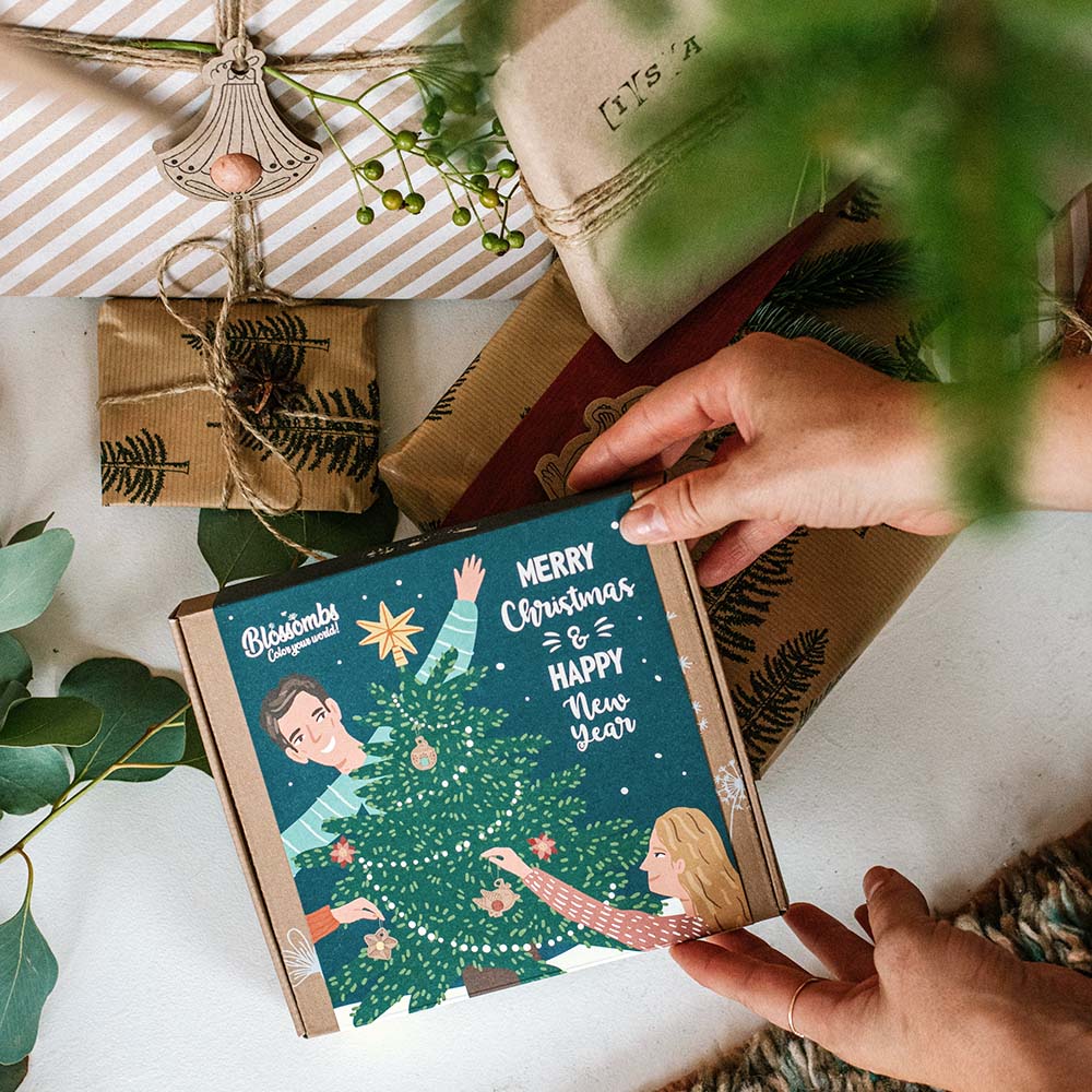 Blomsterfrø, Jul & Nytår, Frøbomber, Mellem gaveboks, Blossombs