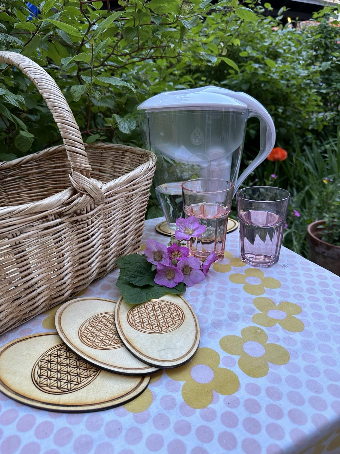 Waterblesser, Flower of Life, Træbrik til Dafikande