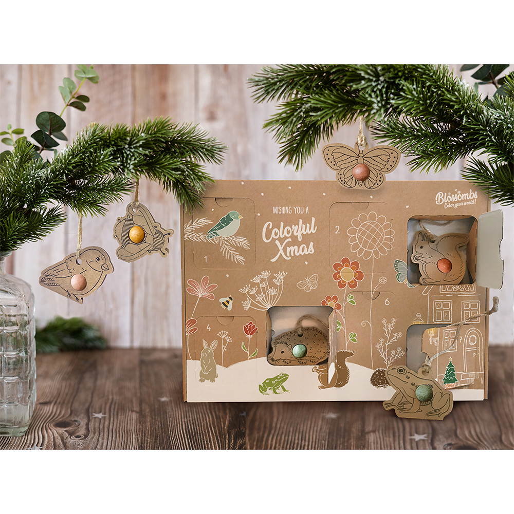 Julekalender med frøbømber, 7 dage, Blossombs
