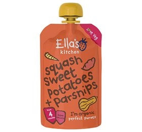 Babysmoothie, Squash, sød kartoffel & pastinak, 4 mdr, Ellas Kitchen