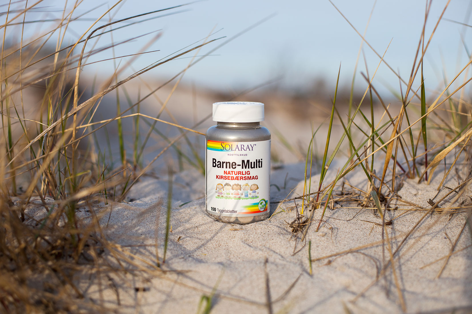 Barne-Multi tyggevitaminer børn, 100 tab., Solaray