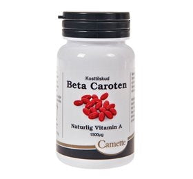 Beta Caroten, naturlig vitamin A, 100 kap. Camette
