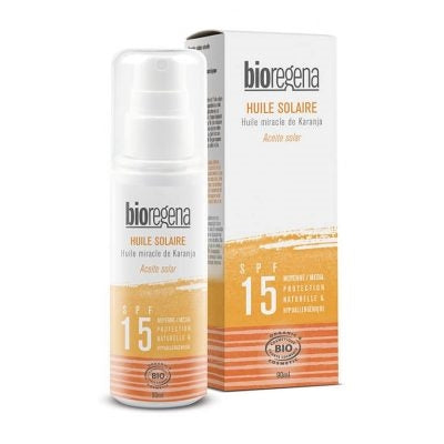 Solbeskyttelse olie t/krop SPF15, bioregena