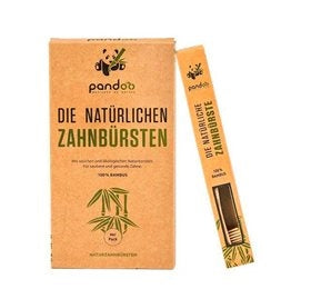 Børnetandbørster i bambus, 4pak., Pandoo