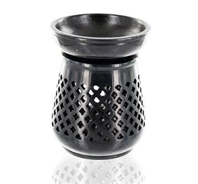 Duftlampe m/plus-hulmønster, sort, Moucharabieh