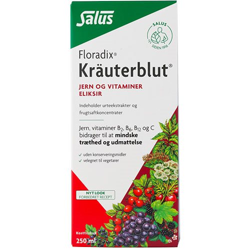 Floradix Kräuterblut Urte & jern eliksir, 250 ml, Salus