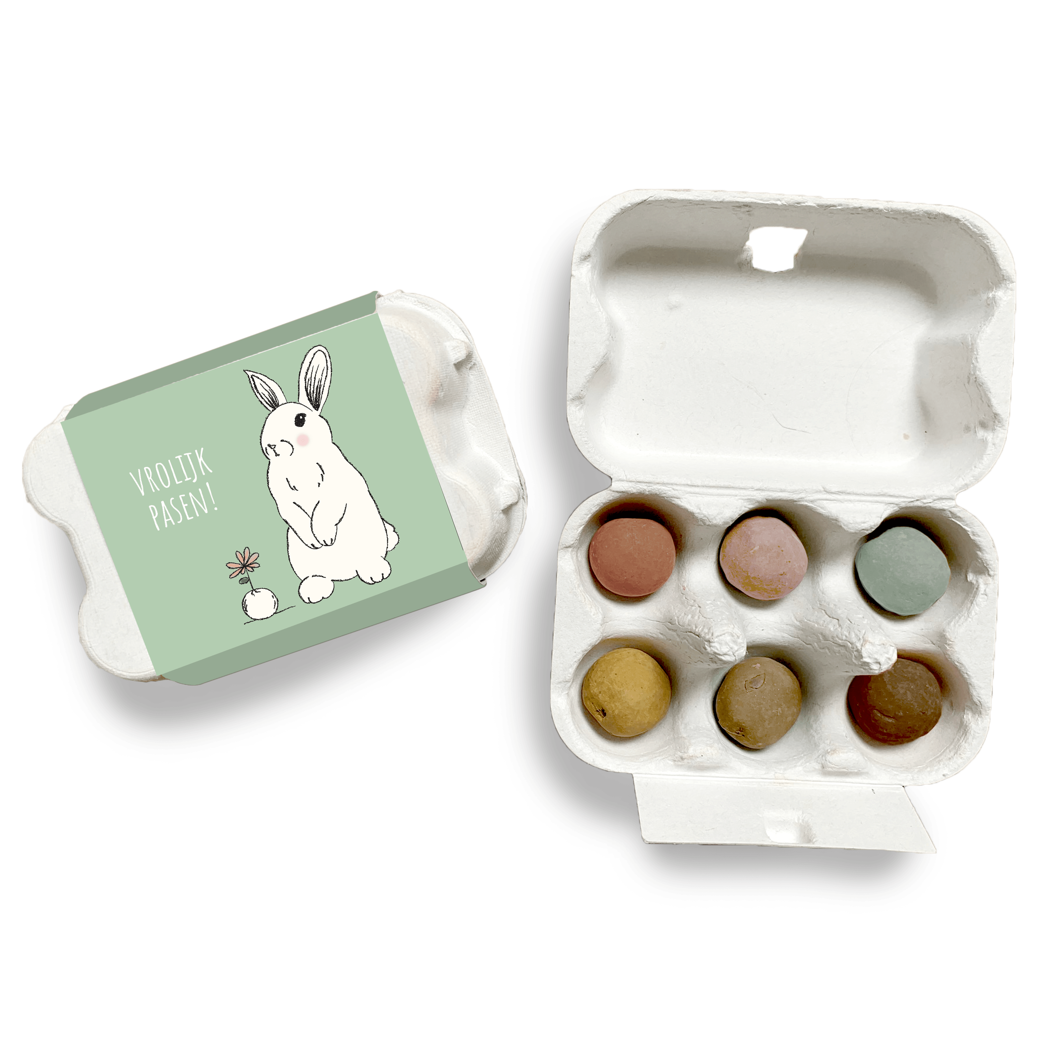 Blomsterfrø i æggebakke, Påskehare, Blossombs