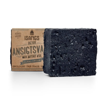 Ansigtsvask (blok) m/aktivt kul & eucalyptus, ISANGS