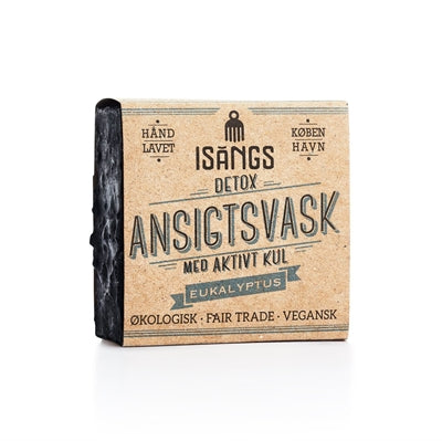Ansigtsvask (blok) m/aktivt kul & eucalyptus, ISANGS