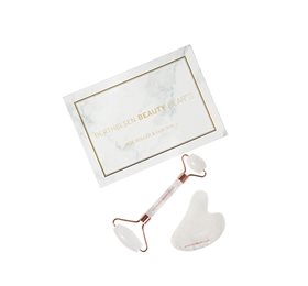 Gaveæske, Gua sha & ansigtsrulle Hvid jade