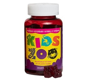 Kids Zoo m/propolis, hyldebær, hyben & c-vitamin, 60 stk.