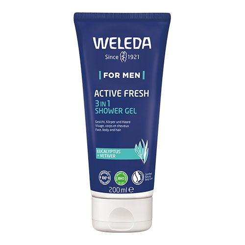 Men Active Fresh 3 in 1 Shower Gel, Weleda