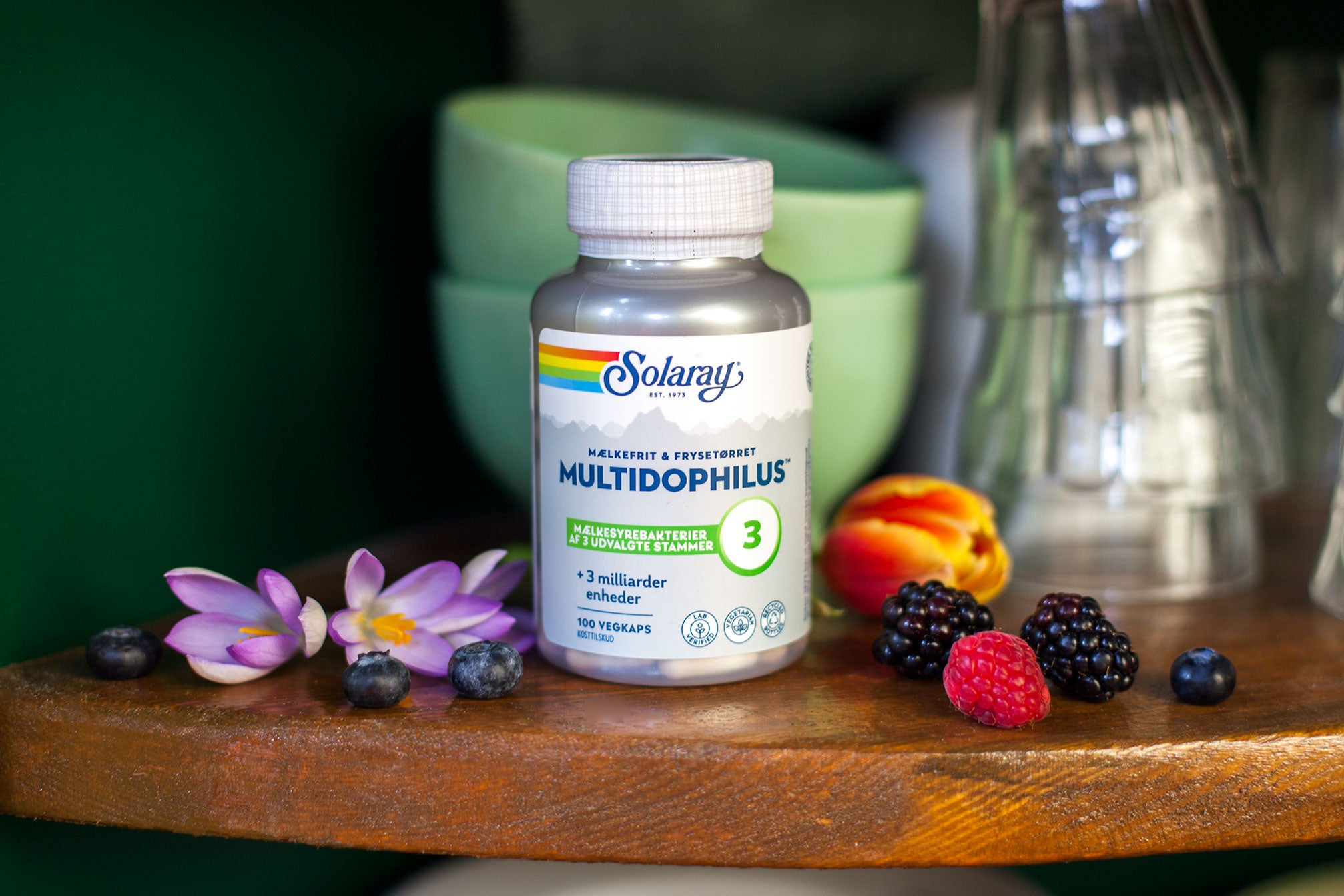 Multidophilus, 3 stammer, 100 kap., Solaray