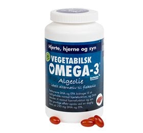 Omega-3, vegetabilsk algeolie, 180 kap.