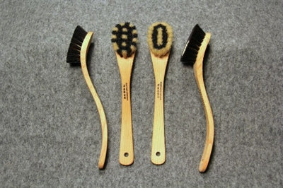 Opvaskebørste Svaj m/ Ansigt hestehalehår 26 cm, Olieret bøgetræ, Bornholmbørsten