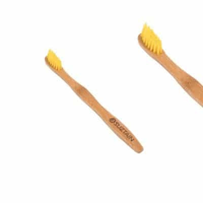 Tandbørste t/børn, gul, Suztain