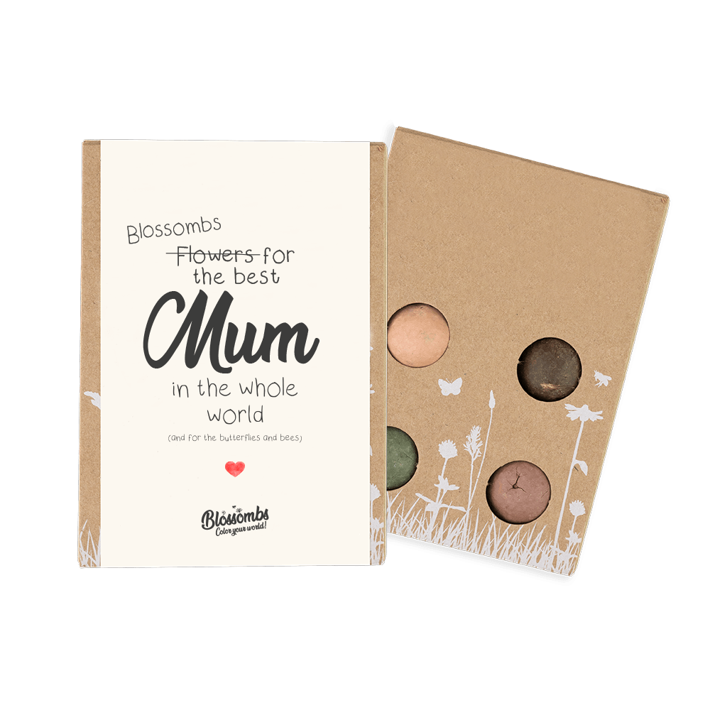Blomsterfrø, Mini gaveboks, Flowers for the best Mum, Blossombs