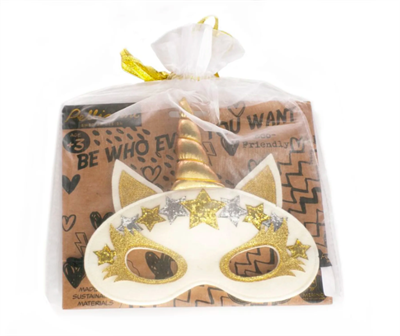 Maske, Enhjørning, Guld, Pellianni