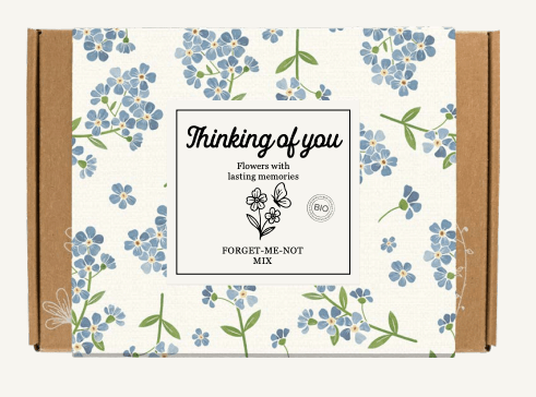 Blomsterfrø, Lille gaveboks, Thinking of you, Blossombs