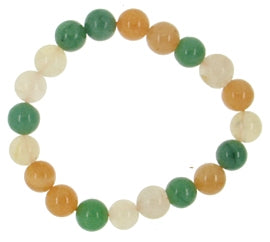 Børnearmbånd, aventurin, rosenkvarts, karneol