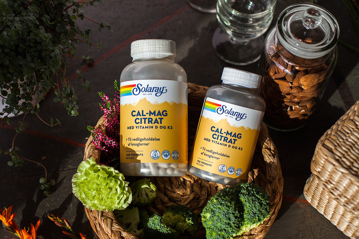 Cal-Mag m. D + K2, 240 kap., Solaray