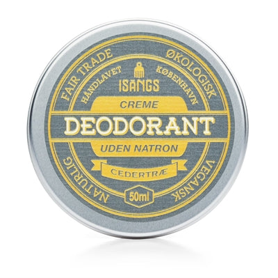Deodorant Creme uden natron, Med cedertræ, ISANGS