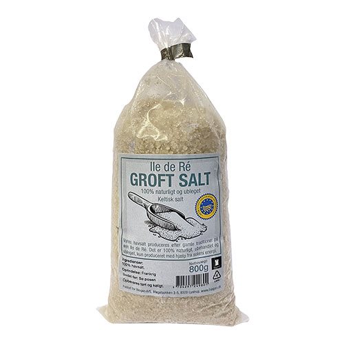 Keltisk salt, Fransk ubleget groft havsalt, 800 g.