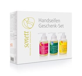 Håndsæbe gavesæt m/Rose, Rosmarin & Morgenfrue