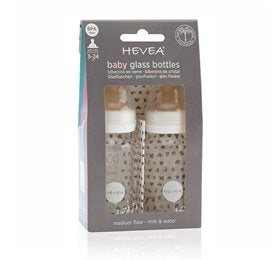 Sutteflasker, glas 2-pak, 120ml., Hevea