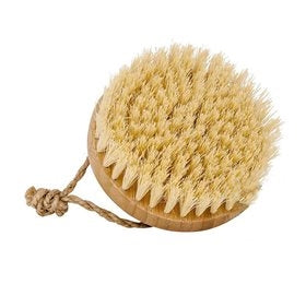 Massagebørste m/kokosbørster, rund