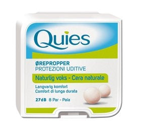 Ørepropper, naturlig voks, 8 par, Quies