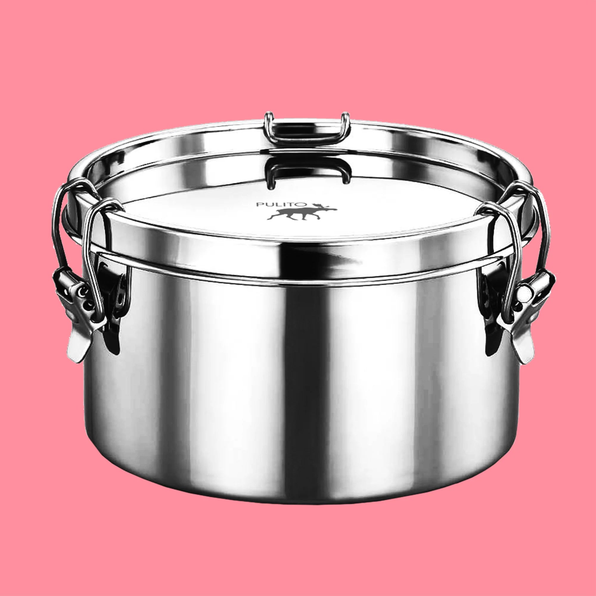 PureLunchBox Airtight Rund – madkasse i rustfrit stål