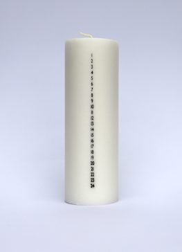 Julelys - Kalenderlys, sorte tal, Åbenlys